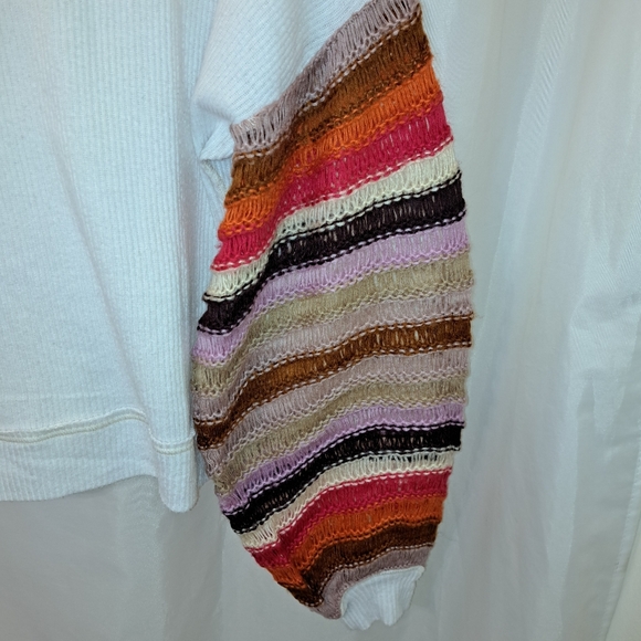 EUC We The Free Cha Cha Crochet Sweater Waffle Knit Oversized Size S Crochet - Picture 9 of 13